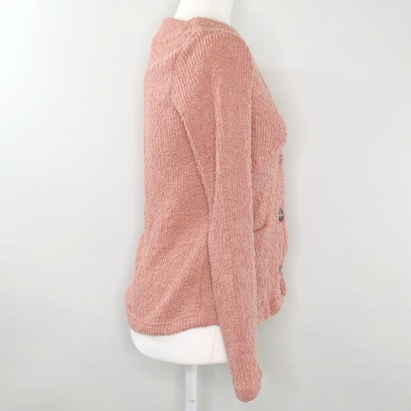 Code x Mode Pink Knit V-Neck Pocket Cardigan - Picture 5 of 12